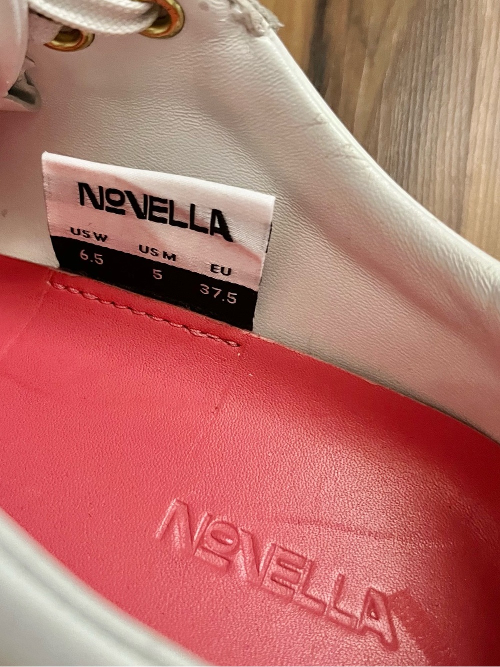 Novella "The Preface" White Lace-Up Sneakers Edition 01 0036 Women's Size 6.5 - Picture 6 of 9